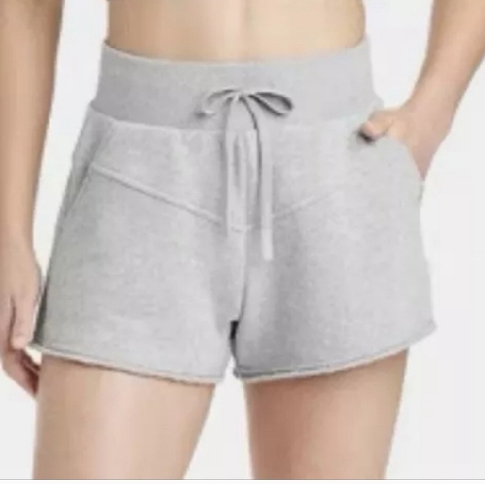 JoyLab Heather Gray French Terry High-Rise Sweat Shorts Size XL